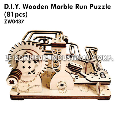 D.I.Y. Wooden Marble Run Puzzle (81pcs)