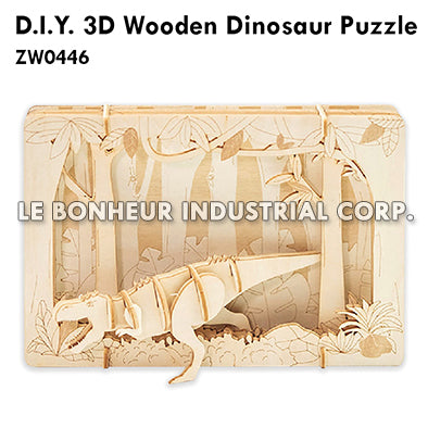 D.I.Y. 3D Wooden Dinosaur Puzzle