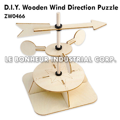 D.I.Y. Wooden Wind Direction Puzzle