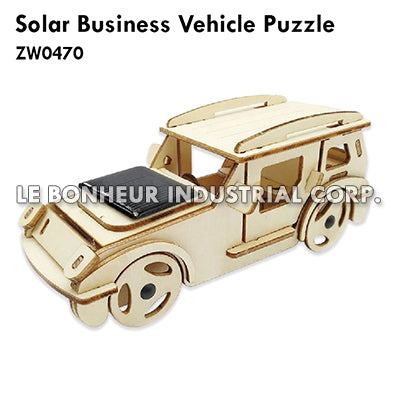D.I.Y. Wooden Solar Business Vehicle Puzzle