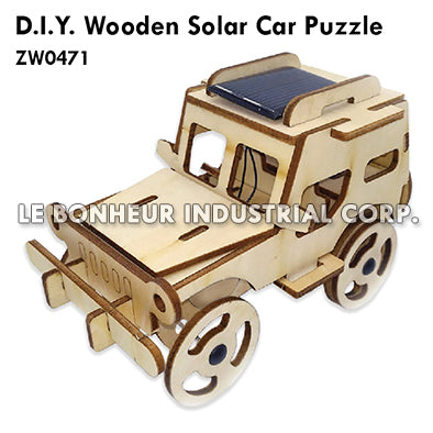 D.I.Y. Wooden Solar Car Puzzle