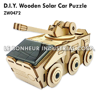 D.I.Y. Wooden Solar Car Puzzle
