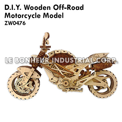 D.I.Y. Wooden Off-Roadmotorcycle Model