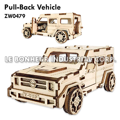 D.I.Y. Wooden Pull-Back Vehicle