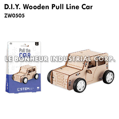 D.I.Y. Wooden Pull Line Car