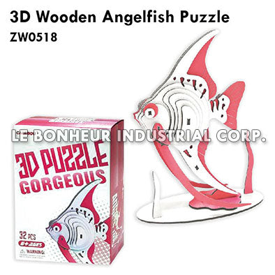 3D Wooden Angelfish Puzzle