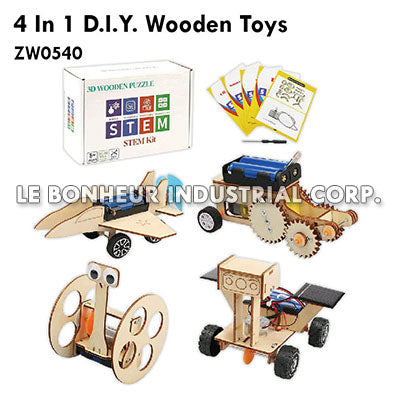 4 In 1 D.I.Y. Wooden Toys