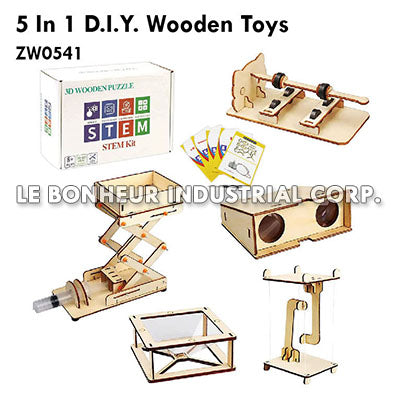 5 In 1 D.I.Y. Wooden Toys