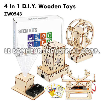 4 In 1 D.I.Y. Wooden Toys