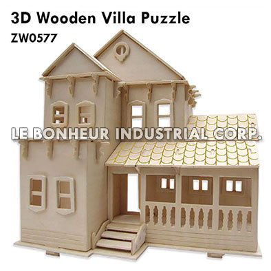 3D Wooden Villa Puzzle