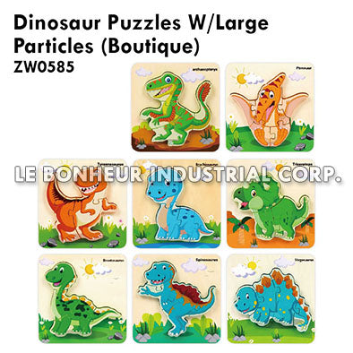 Dinosaur Puzzles W/Large Particles (Boutique)