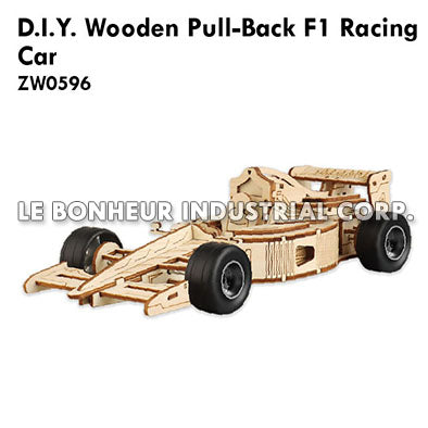 D.I.Y. Wooden Pull-Back F1 Racing Car