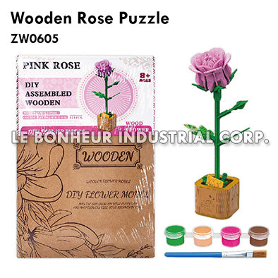 Wooden Rose Puzzle