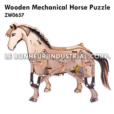 Wooden Mechanical Horse Puzzle