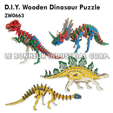 D.I.Y. Wooden Dinosaur Puzzle