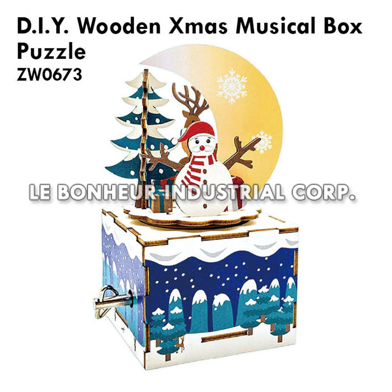 D.I.Y. Wooden Xmas Musical Box Puzzle