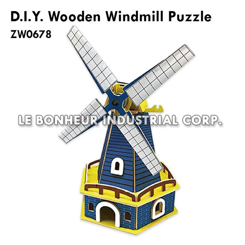 D.I.Y. Wooden Windmill Puzzle