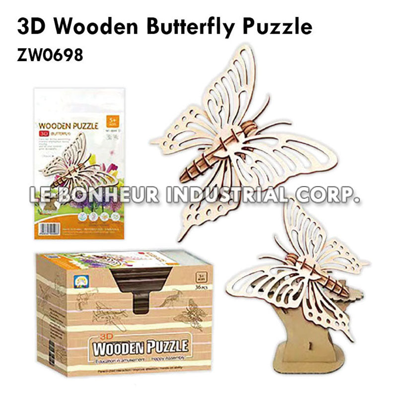 3D Wooden Butterfly Puzzle