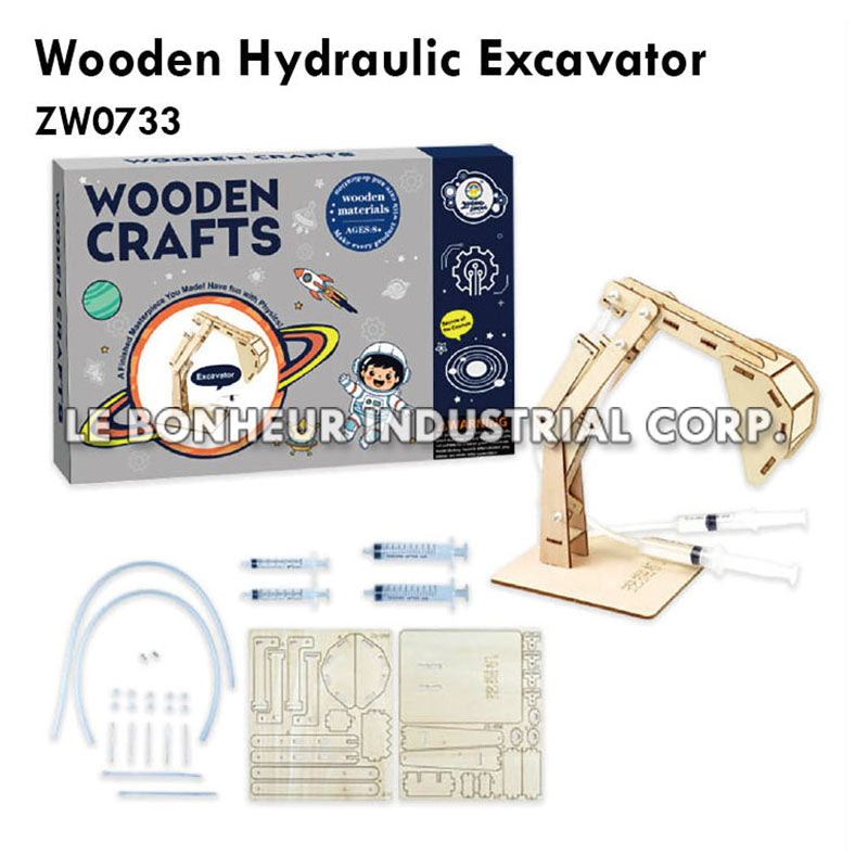 Wooden Hydraulic Excavator (52pcs)