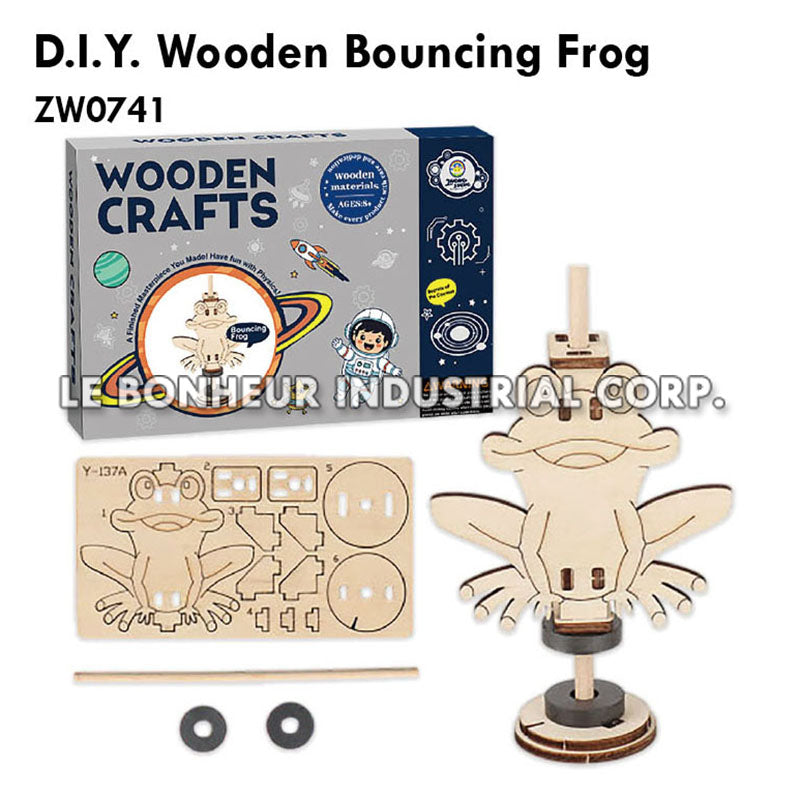 D.I.Y. Wooden Bouncing Frog